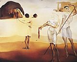 Salvador Dali Canvas Paintings - Enchanted Beach with Three Fluid Graces